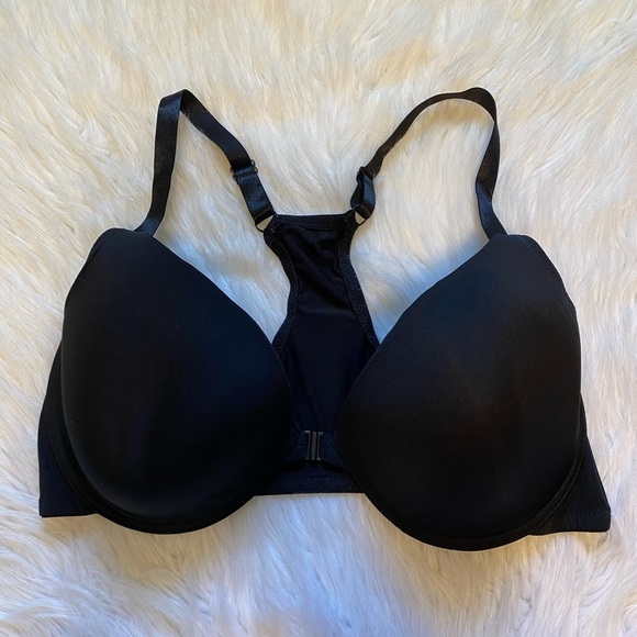 Bra Womens Size 42D Black Front‎ Closure - Picture 1 of 8